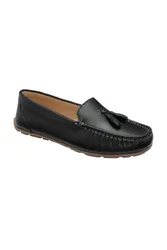 Bute' Leather Loafers - Black - Size: 5