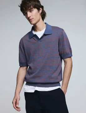 Desigual Polo jacquard BROWN L male - Desigual - FashionsVida