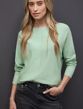 Basic Dolman Pullover female Grün