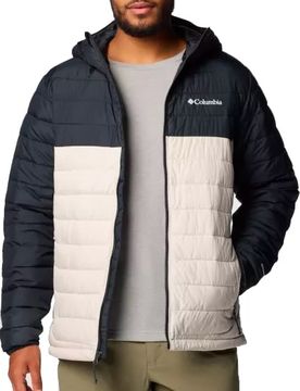 Stepp- Und Daundenjacken isolierend und wasserabweisend Powder Lite II Hooded Jacket Dark Stone Black für Herren Größe L schwarz