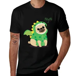 PUG DRAGON DESIGN T-Shirt Casual Soft Cotton Short Sleeve Tee
