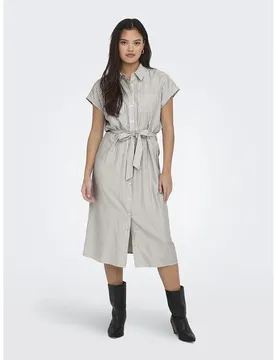 Robe à Manches Courtes Hannover Sarah Cloud Dancer / Stripes Walnut M