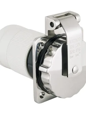 Easy Lock Plug Stainless Steel Inlet 63A unisex - Marinco - FashionsVida