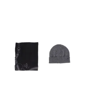Donna set accessori 454p04494 002 eqst scrf ht gift box set black - Ralph Lauren - FashionsVida