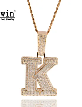 Uwin initials Personalized Pendant A-Z Iced Out Cz Necklaces For Women Men Fashion Charm Necklace Icy Drip Single Letter Chain - Aliexpress - FashionsVida