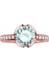 Womens Tr2035-416-14-52 Ladies Ring - Rose Gold Sterling Silver - Size N