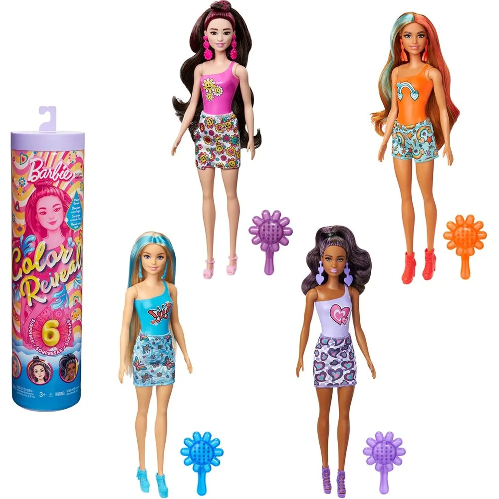 Color Reveal Serie Ritmo Arcoíris Muñeca - Barbie - FashionsVida