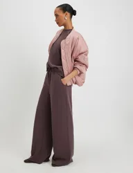 Premium Wide Leg Joggers Chocolate female