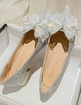 Cm Higher Pointed Tip Bow Wedding Shoes for Women Temperament Women's Shoes Fashion Banquet Women's Sandals Sandalias De Mujer - Aliexpress - FashionsVida