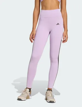 Leggings a 3 Strisce Optime a tutta lunghezza XS Powder Plum - Adidas - FashionsVida
