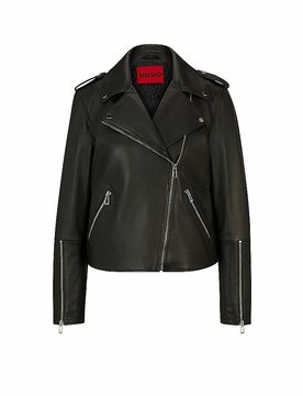Hugo Chaqueta de cuero LUJANA negro S
