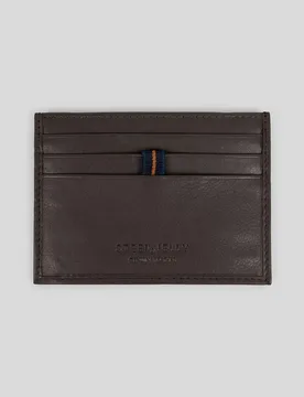 Aldwick Mens Leather Card Holder - Steel & Jelly - FashionsVida
