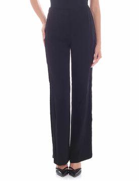 Pantalone con balze in velluto