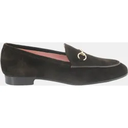 Mocasín de mujer en piel serraje con adorno