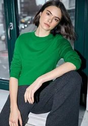 Street One Pullover im Feinstrick female Grün