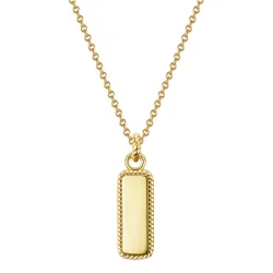 Womens Female Sterling Silver Necklace - Gold - One Size