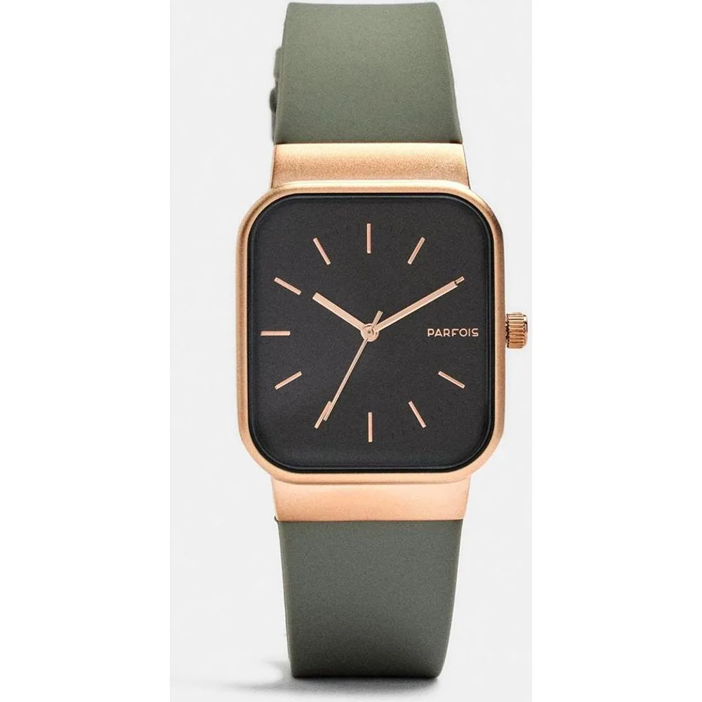 Reloj de mujer con correa de silicona cuadrado - Parfois - FashionsVida