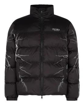 Piumino Uomo Puffy Jacket Black/grey - PHOBIA - FashionsVida