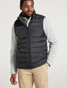 Seasons Mens Fur-Lined Padded Gilet - Black - Mountain Warehouse - FashionsVida