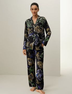 Ensemble De Pyjama En Soie 100% Soie Xs