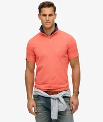 Superdry Men's Vintage Destroy Poloshirt Koralle - Größe: L
