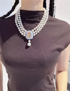 Natural Freshwater Pearl Multi-layer Short Collarbone Necklace - Aliexpress - FashionsVida