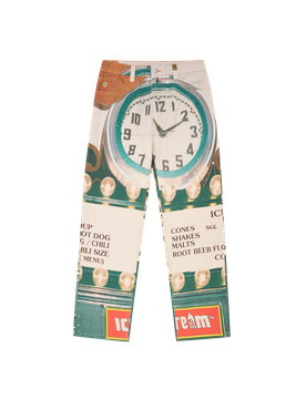 Parlor Double Scoop Denim Pants - Multi