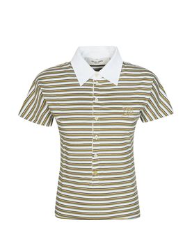 Classic Striped Polo Shirt for Women