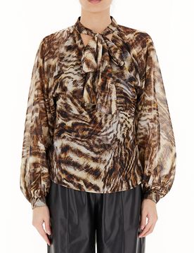Blusa fantasia LIU JEANS MARRONE 44