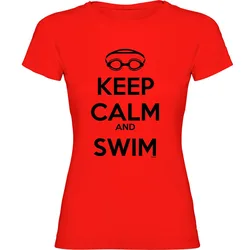 T-shirt à Manches Courtes Keep Calm And Swim