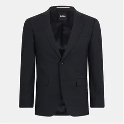 Mens Solid Patterned Single Button Lapel Collared Suit Jacket In Dark Grey - Size 4xl