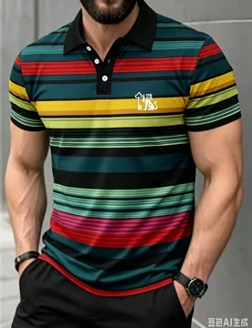 Summer Men's Polo Shirt with Stripes Print Breathable Lightweight Casual Fashionable Outdoor Quick-Drying Men's Clothing - Aliexpress - FashionsVida