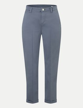 Mac Chino Hose Turn Up Blau 40