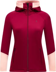 Polaire à séchage rapide - W Rider Essentials Zip Hood Vertical Zenit - Taille S - Bordeaux