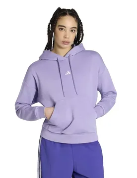 Felpa Con Cappuccio Essentials Small Logo Feel Cozy Magic Lilac / White S - Adidas - FashionsVida