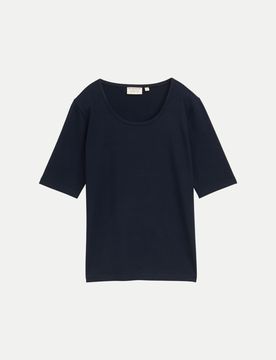 Basic T-Shirt Blau M