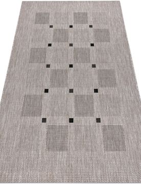 Teppiche Teppich Sizal Floorlux 20079 Quadrate Silber / 120x170 Cm 120x170 Cm