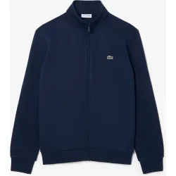 Sudadera de hombre con cremallera de felpa de algodón en negro
