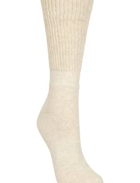 Women's Double Layered Elastic Cuff Anti-Chaffing Cotton Blend Walking Socks in Light Beige Size: 3-6 - Light Beige - Size: 3-6 - Mountain Warehouse - FashionsVida
