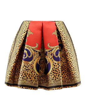 Gonna Cheetah Barocco In Duchesse Di Seta