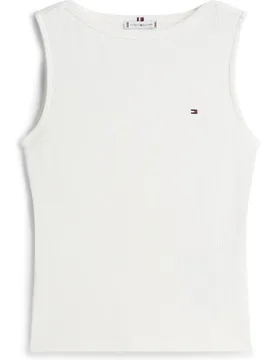 Camiseta de mujer sin mangas de canalé - Tommy Hilfiger - FashionsVida