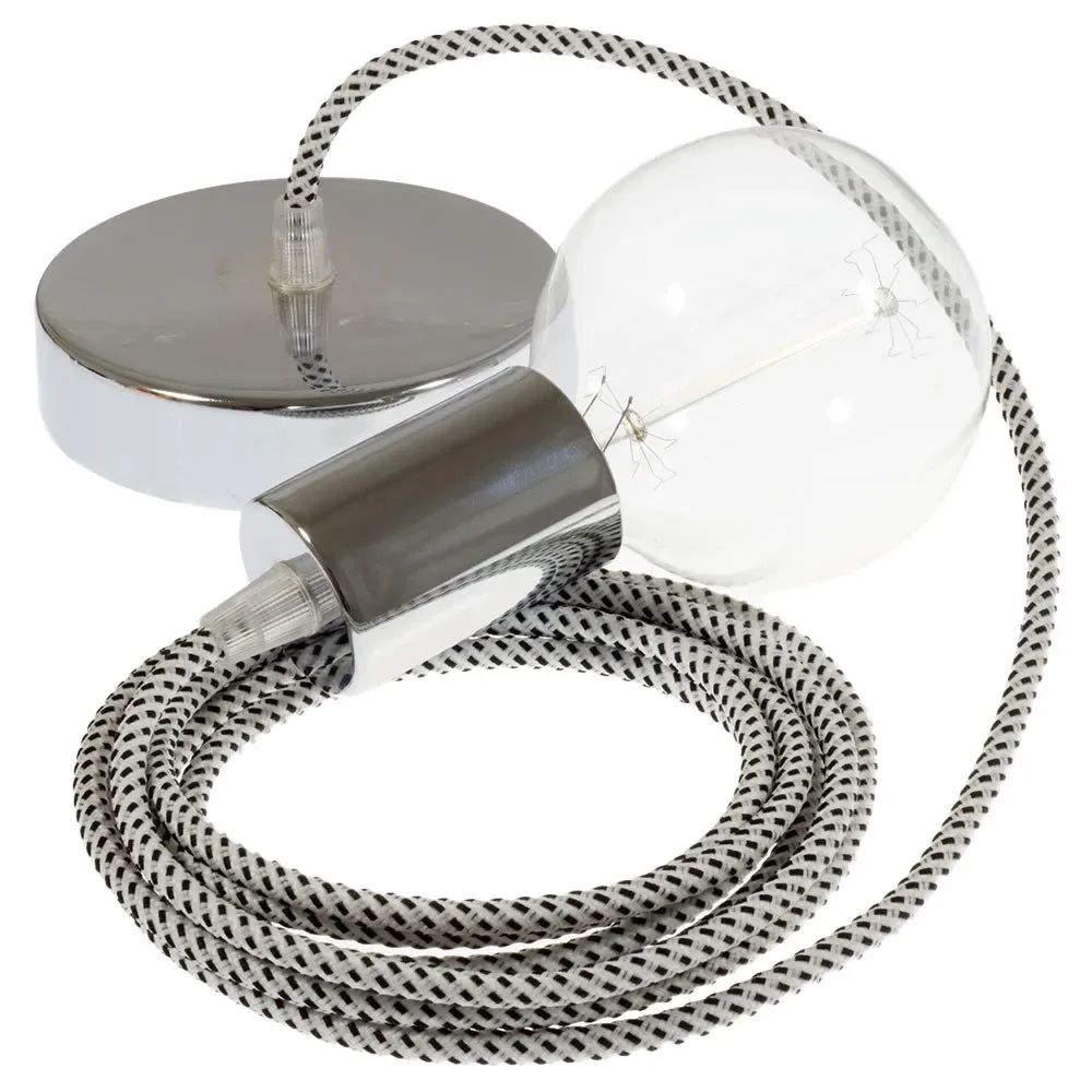 Cables Suspension Luminaire Rt14 3d 50 Cm Stracciatella / Chrome Plated One Size - Creative - FashionsVida