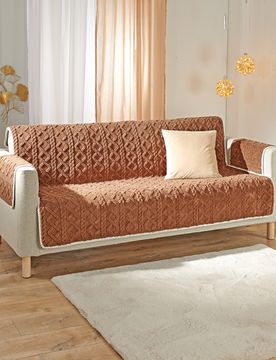 Sesselschoner 3-Sitzer 180 x 150 cm braun