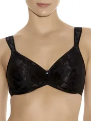 Womens Awareness Seamless Underwire Bra - Black - Size 34ff