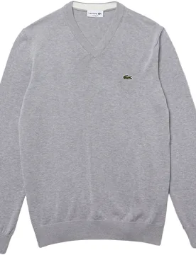 LACOSTE Pullover V-Neck, silber s - Lacoste - FashionsVida