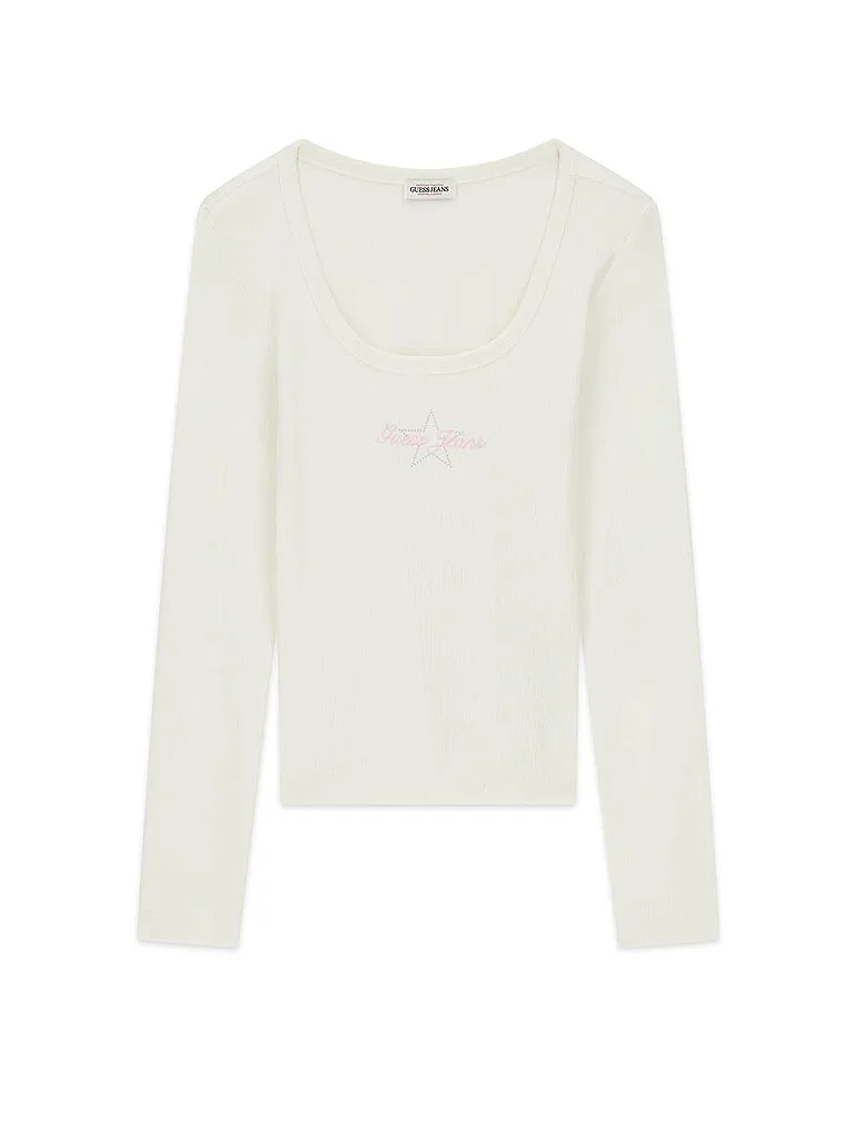 Guess Langarmshirt beige S - Guess - FashionsVida