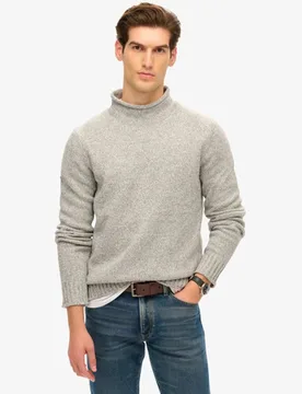 Superdry Herren Rollkragenpullover im 90er-Jahre-Stil Grau - Größe: XL - 94.99 - FashionsVida