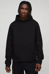 Herren Tall Basic Regular Fit Kapuzenpullover zum Überziehen Black Größe Medium