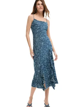 Damen Kleid Azurblau 508872