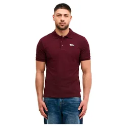 Polo à Manches Courtes Whalton Oxblood / Ecru M